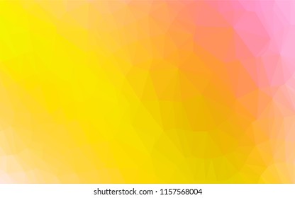 Light Pink, Yellow vector low poly layout. Brand new colored illustration in blurry style with gradient. A completely new template for your business design.