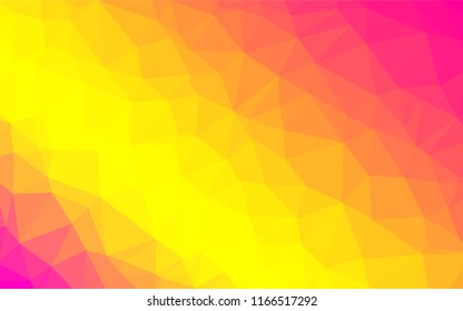 Light Pink, Yellow vector low poly layout. Creative illustration in halftone style with gradient. The elegant pattern can be used as part of a brand book.