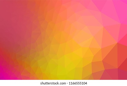 Light Pink, Yellow vector low poly layout. Colorful abstract illustration with gradient. A completely new template for your business design.