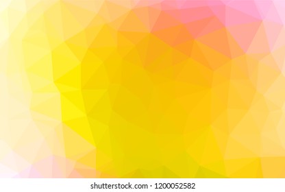 Light Pink, Yellow vector low poly cover. Colorful illustration in abstract style with gradient. The completely new template can be used for your brand book.