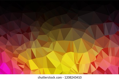 Light Pink, Yellow vector low poly texture. Shining colored illustration in a Brand new style. The template can be used as a background for cell phones.