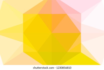 Light Pink, Yellow vector low poly cover. Creative illustration in halftone style with gradient. The completely new template can be used for your brand book.