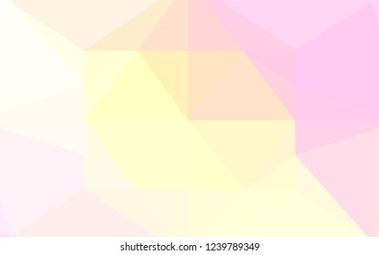 Light Pink, Yellow vector low poly layout. Glitter abstract illustration with an elegant design. The polygonal design can be used for your web site.