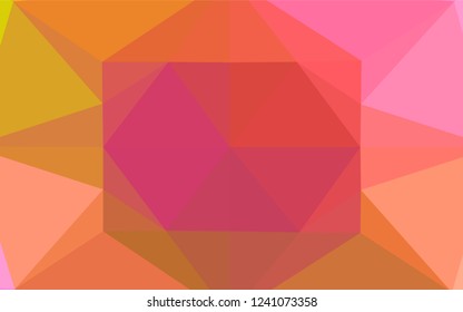 Light Pink, Yellow vector low poly cover. Creative illustration in halftone style with gradient. A new texture for your design.