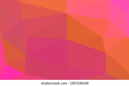 Light Pink, Yellow vector low poly texture. Shining colored illustration in a Brand new style. Triangular pattern for your business design.