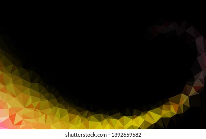 Light Pink, Yellow vector low poly cover. A sample with polygonal shapes. Completely new template for your business design.