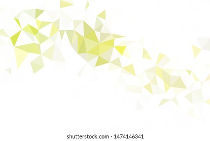 Light Pink, Yellow vector low poly background. Creative illustration in halftone style with triangles. Brand new design for your business.