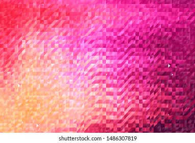 Light Pink, Yellow vector low poly background. Polygonal abstract illustration with gradient. Brand new design for your business.