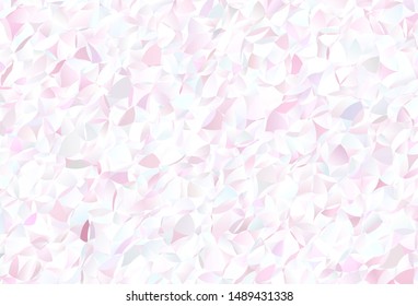 Light Pink, Yellow vector low poly texture. Glitter abstract illustration with an elegant triangles. New template for your brand book.