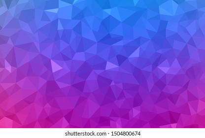 Light Pink, Yellow vector low poly background. Modern abstract illustration with triangles. Triangular pattern for your design.