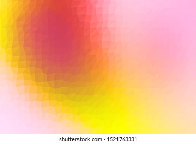 Light Pink, Yellow vector low poly layout. Shining colored illustration in a Brand new style. Brand new design for your business.