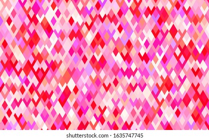 Light Pink, Yellow vector low poly background. A sample with a polygonal design. Illustration in polygonal style with repeating squares