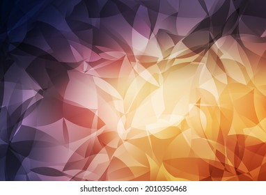 Light Pink, Yellow vector low poly layout. A sample with polygonal shapes. Polygonal design for your web site.