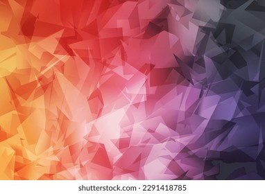 Pink claro, vector amarillo textura baja de poli. Ilustración geométrica en estilo Origami con gradiente.  Un diseño completamente nuevo para su prospecto.