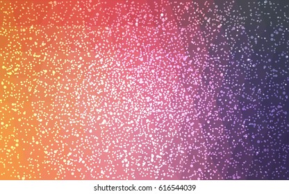 Light Pink, Yellow vector low poly crystal background with snowflakes. Polygon christmas design pattern . Low poly illustration of New Year celebration.