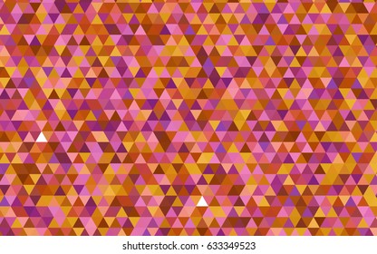 Light Pink, Yellow vector low poly background. Triangular geometric sample with gradient.  The best triangular design for your business.
