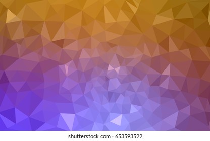Light Pink, Yellow vector Low poly crystal background. Polygon design pattern. Low poly illustration, low polygon background.