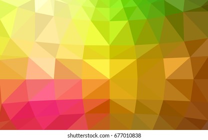 Light Pink, Yellow vector Low poly crystal background. Polygon design pattern. Low poly illustration, low polygon background.