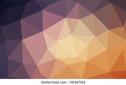 Light Pink, Yellow vector Low poly crystal background. Polygon design pattern. Low poly illustration, low polygon background.