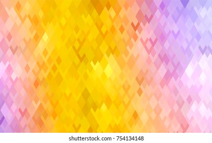 Light Pink, Yellow vector low poly background. A sample with a polygonal design. Illustration in polygonal style with repeating squares