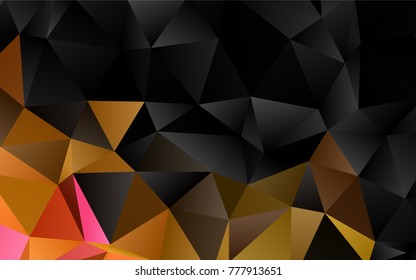 Light Pink, Yellow vector low poly template. Glitter abstract illustration with an elegant design. A new texture for your design.