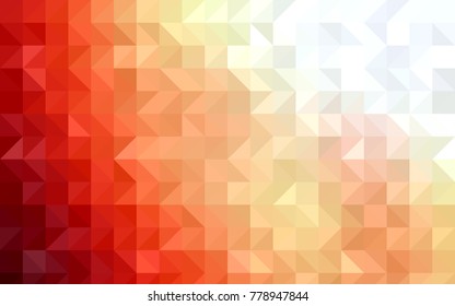 Light Pink, Yellow vector low poly background. Shining illustration, which consist of triangles. A new texture for your design.