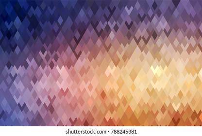 Light Pink, Yellow vector low poly background. A sample with a polygonal design. Illustration in polygonal style with repeating squares