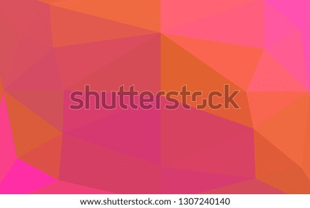 Light Pink, Yellow vector low poly texture. Shining colored illustration in a Brand new style. Triangular pattern for your business design.
