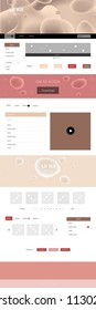 Light Pink, Yellow vector Material Design Kit with liquid shapes. Elegant bright illustration with gradient  in memphis style. Simple colorful design for websites.
