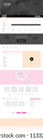 Light Pink, Yellow vector Material Design Kit with liquid shapes. Creative illustration in halftone marble style with gradient. Simple colorful design for websites.