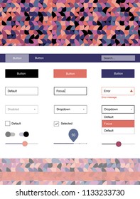 Light Pink, Yellow vector Material Design Kit with dots. Decorative ui kit design in abstract style with colorful dots. This sample is for your landing page.