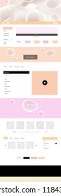 Light Pink, Yellow vector Material Design Kit with liquid shapes. Elegant bright illustration with gradient  in memphis style. This sample is for your website.