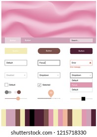 Light Pink, Yellow vector Material Design Kit with liquid shapes. Colorful illustration in abstract memphis style with gradient. This sample is for your landing page.