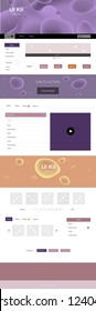 Light Pink, Yellow vector Material Design Kit with liquid shapes. Colorful illustration in abstract memphis style with gradient. Simple colorful design for websites.