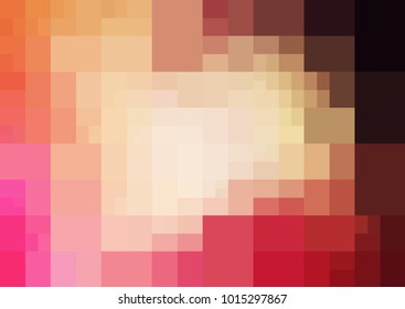 Light Pink, Yellow vector modern geometrical abstract background. Texture template. Geometric pattern in Origami style with gradient. 