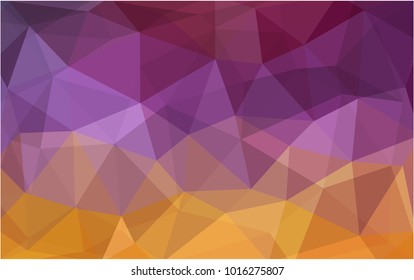 Light Pink, Yellow vector modern geometrical abstract background. Texture, new background. Geometric background in Origami style with gradient. 