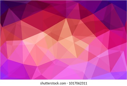 Light Pink, Yellow vector modern geometrical abstract background. Texture, new background. Geometric background in Origami style with gradient. 