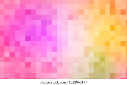 Light Pink, Yellow vector modern geometrical background. Abstract template. Geometric pattern in square style with gradient.
