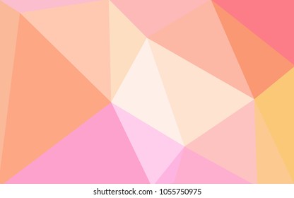 Light Pink, Yellow vector modern geometrical abstract background. Texture, new background. Geometric background in Origami style with gradient. 