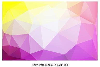 Light Pink, Yellow vector modern geometrical abstract background. Texture, new background. Geometric background in Origami style with gradient. 