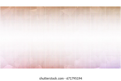Light Pink, Yellow vector modern geometrical circle abstract background. Dotted texture template. Geometric pattern in halftone style with gradient. 