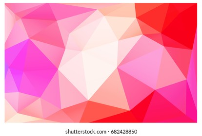 Light Pink, Yellow vector modern geometrical abstract background. Texture, new background. Geometric background in Origami style with gradient. 