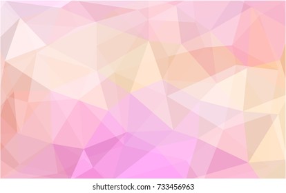 Light Pink, Yellow vector modern geometrical abstract background. Texture, new background. Geometric background in Origami style with gradient. 