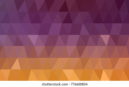 Light Pink, Yellow vector modern geometrical abstract background. Texture, new background. Geometric background in Origami style with gradient. 