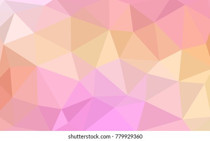 Light Pink, Yellow vector modern geometrical abstract background. Texture, new background. Geometric background in Origami style with gradient. 