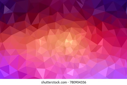 Light Pink, Yellow vector modern geometrical abstract background. Texture, new background. Geometric background in Origami style with gradient. 