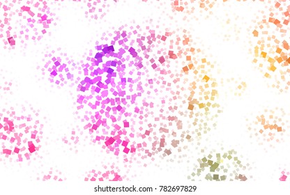 Light Pink, Yellow vector modern geometrical background. Abstract template. Geometric pattern in square style with gradient.