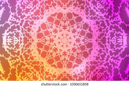 Light Pink, Yellow vector natural abstract design. Decorative shining childish illustration with doodles on abstract template. The doodle design can be used for your web site.