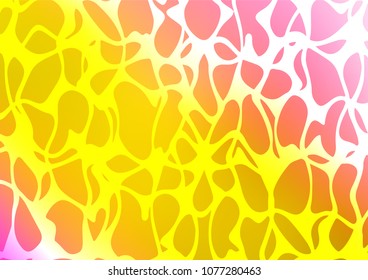 Light Pink, Yellow vector natural elegant template. Sketchy hand drawn doodles on blurred background. The textured pattern can be used for website.