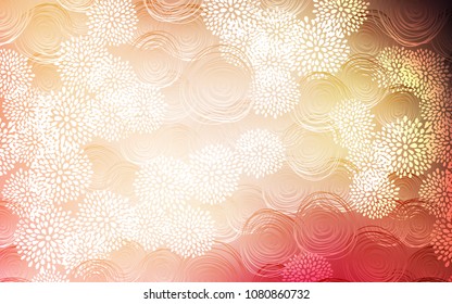 Light Pink, Yellow vector natural abstract background. Creative illustration in blurred style with flowers. The template can be used as a background for cell phones.